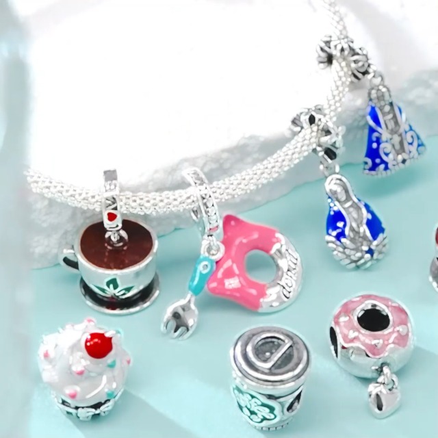 PANPOKI Breloque en argent sterling 925 pour bracelets et
