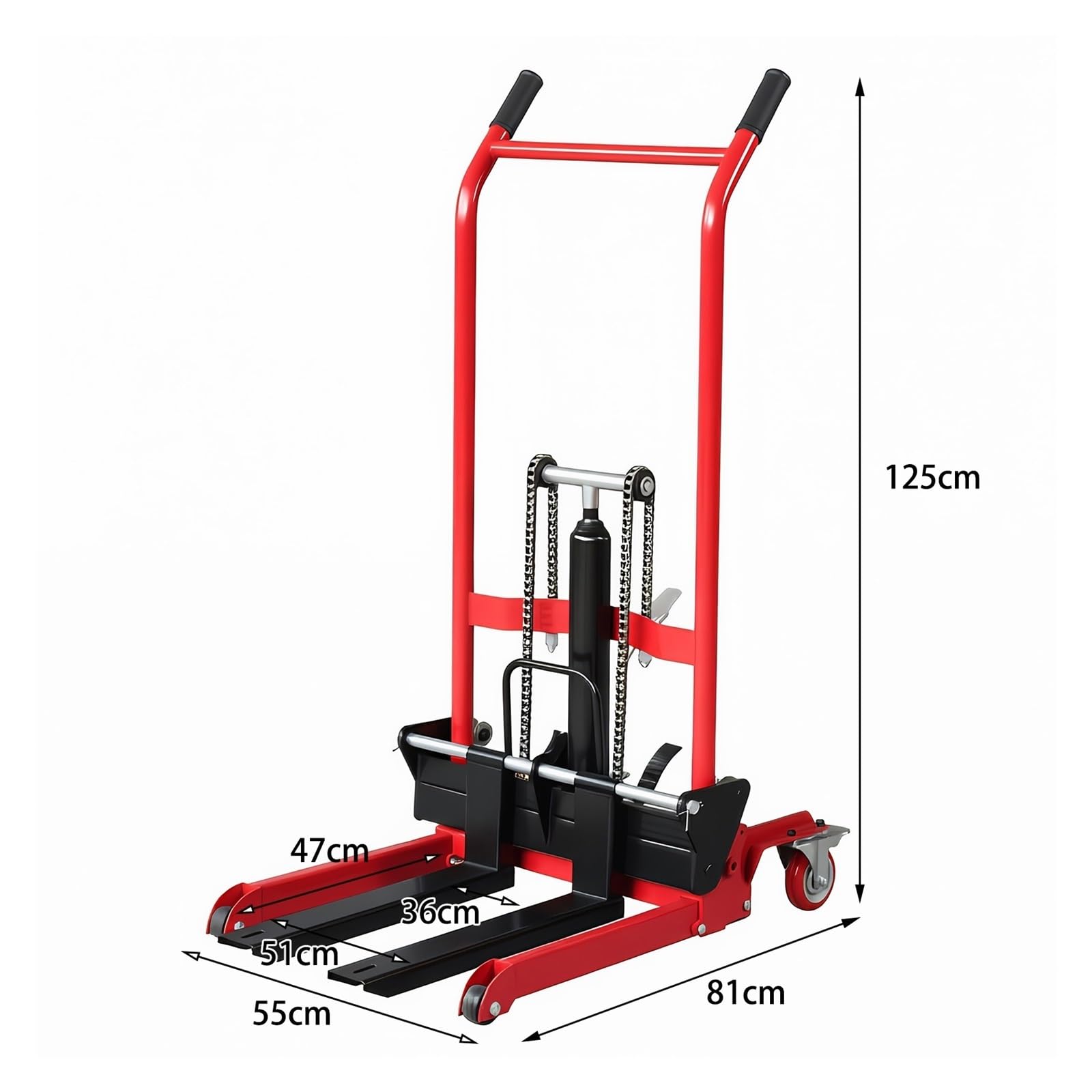 Transpallet Carrello a forcella pieghevole con ascensore idraulico for pallet impilatore manuale da 200 kg for magazzino