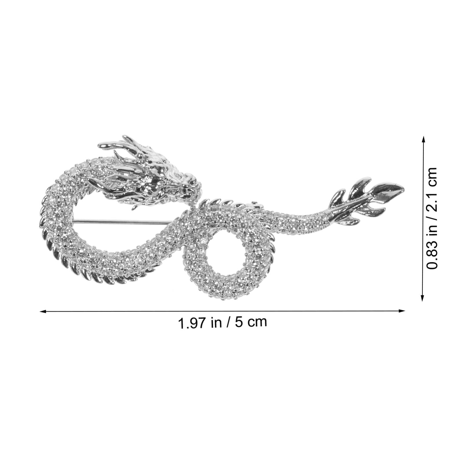 Women's Jewelry Emaille Vintage Zodiac Dragon Brosche Pin Frauen Männer Tierstifte Clip -Revers für Schals Pullover Jacken Kleidung Kleidung 5x2.1x1cm Flower Brooch