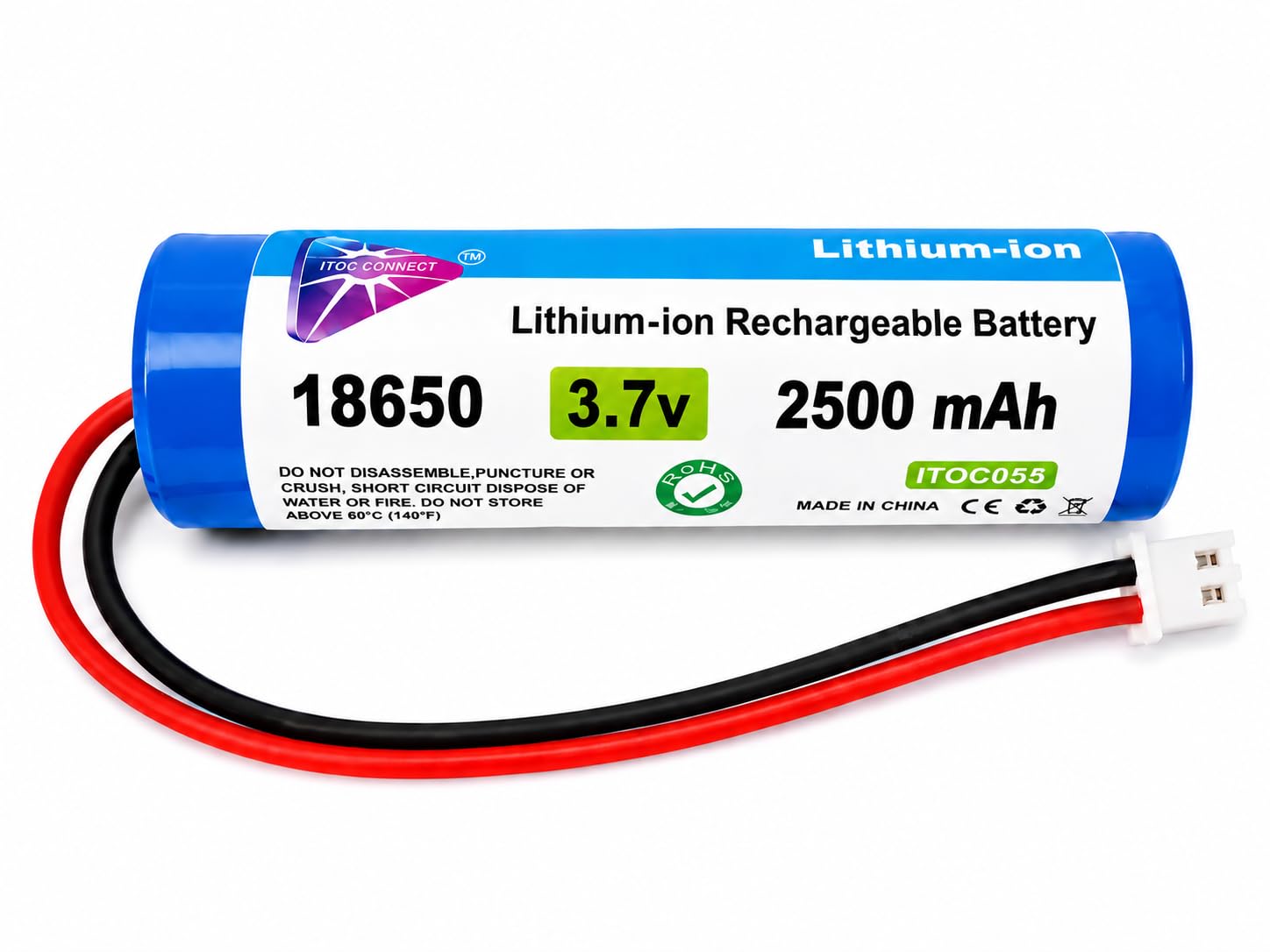 3.7V 2500mAh Lithium-ion Rechargeable Battery,for Bluetooth Speaker,LED Torch Light,Toys,Projects,arduino and Other Compatible Devices |with BMS | JST XH 2.54 MM Connector-image-38