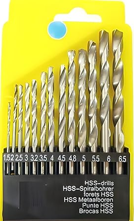 ZIODIC 13 pcs of Hss bit set for drilling wood, steel, plastic and wall 1.5-6.5 mm
