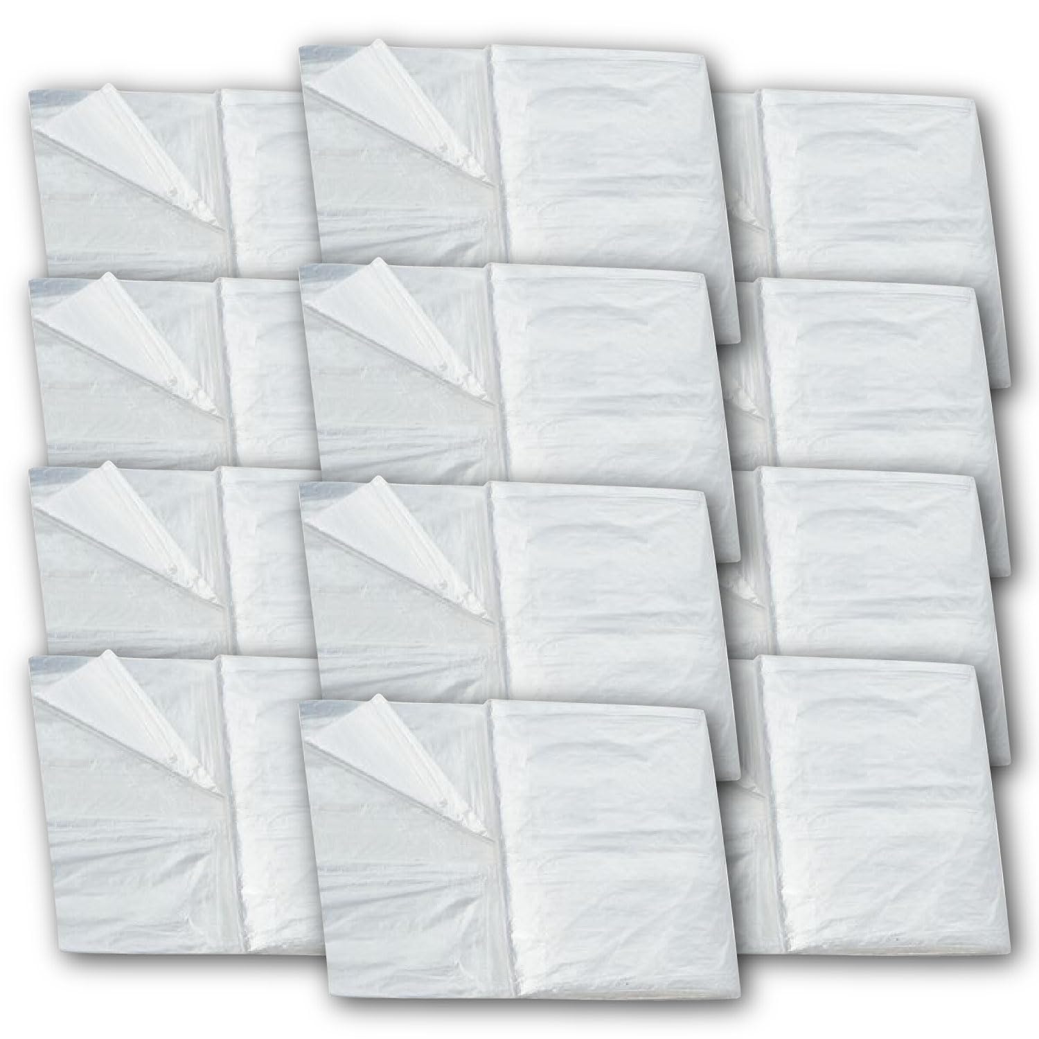 Telo Copritutto Pellicola Plastica Protezione Pittura Polvere Mobili Casa per Lavori Interni Pittore Imbianchino Muratore (Plastica spessore 50 micron 200 mq (10 pezzi 4 m x 5 m))