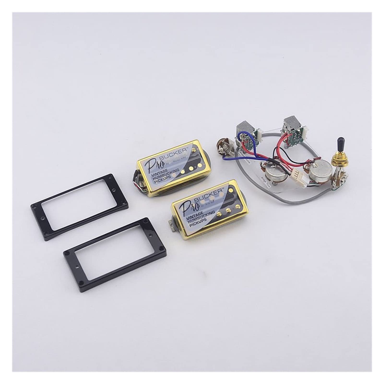 Humbuckers 1 Conjunto Pro Guitarra Eléctrica Alnico Humbucker Pickup Cover Gold (Color : 01)