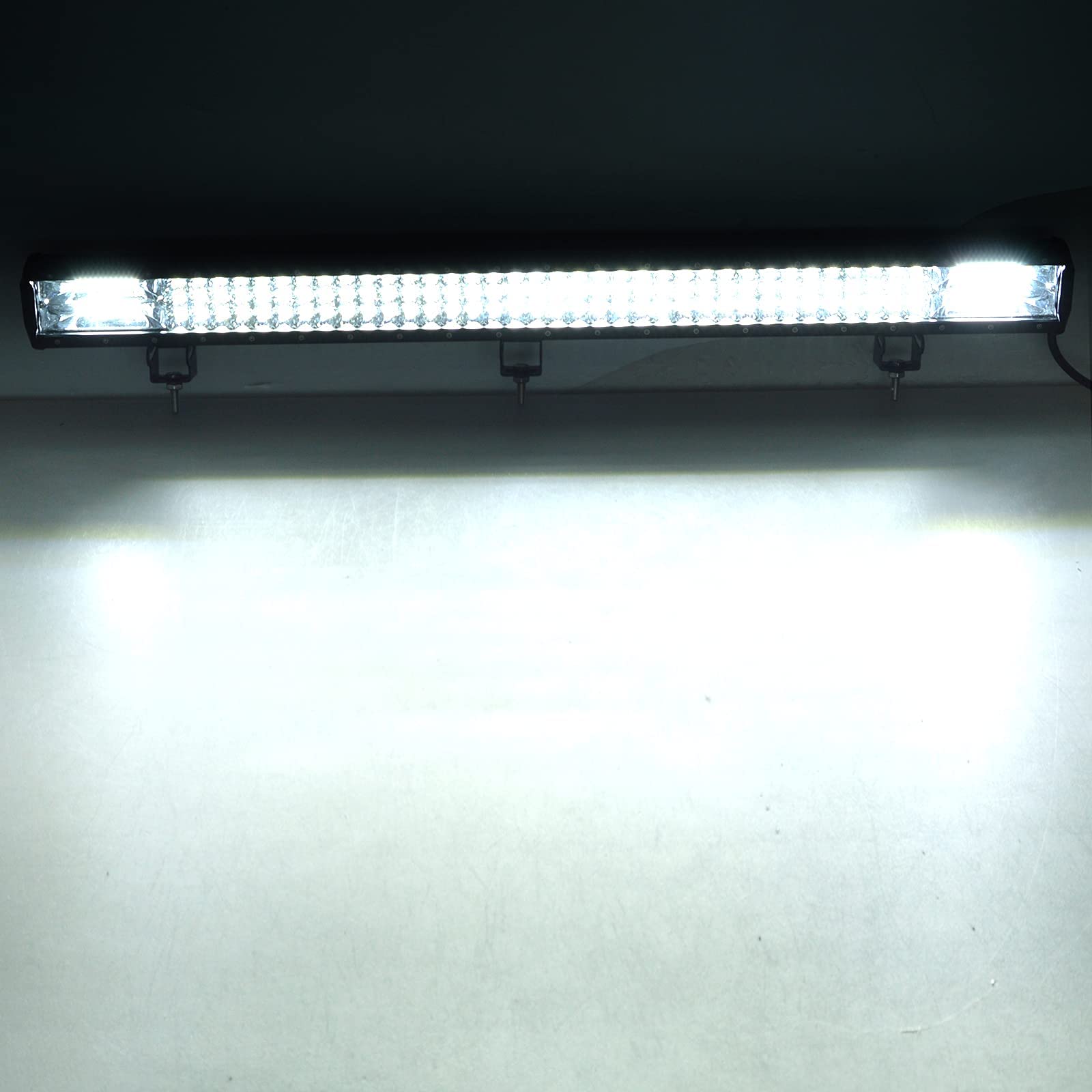 Willpower Listwa świetlna LED 34 cale 468 W, wiązka punktowa powodziowa, listwa LED 12 V 24 V, światła przeciwmgielne robocze, światła do jazdy dla 4x4 terenowego, ciężarówki, ciągnika, łodzi