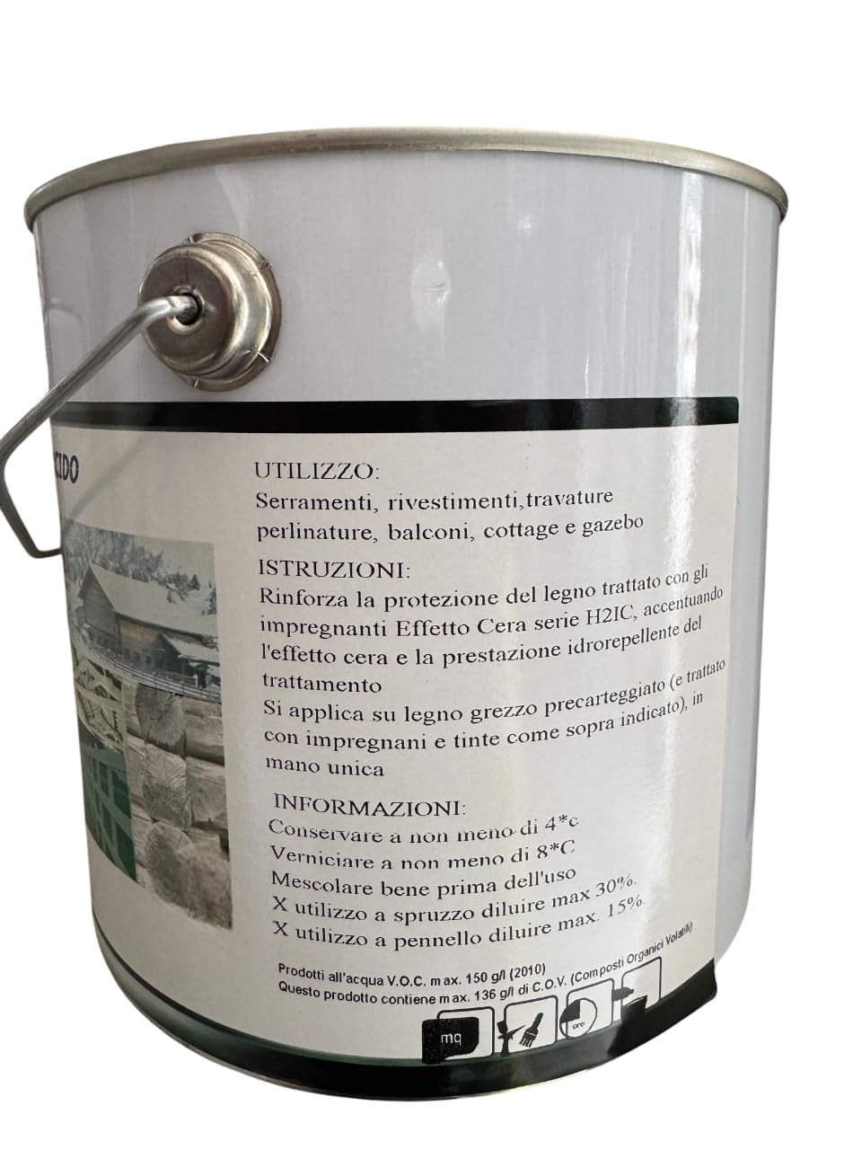 Flatting all’Acqua per Legno Esterno | Finitura Lucida/Satinata Protettiva | Resistente agli Agenti Atmosferici | Formato 750ml / 2,5 l (Lucida, 2,5 Lt.)
