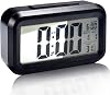 Senon Digital Alarm Clock Bedside Clock with Large LED Display 12/24 Procrastination Night Light for Bedroom Home Office with Date Calendar (Black)