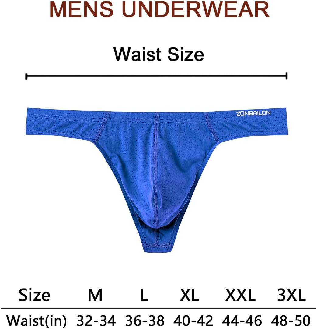 ZONBAILON Men's Thong and G String T-Back Low Rise Bulge Pouch Underwear - Image 6