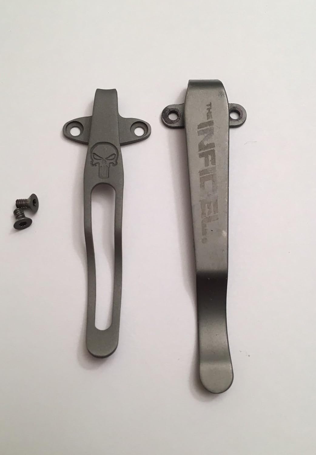 Bead Blasted Gray Titanium Pocket Clip For Benchmade 3300 Infidel 3350 Mini-Infidel OTF