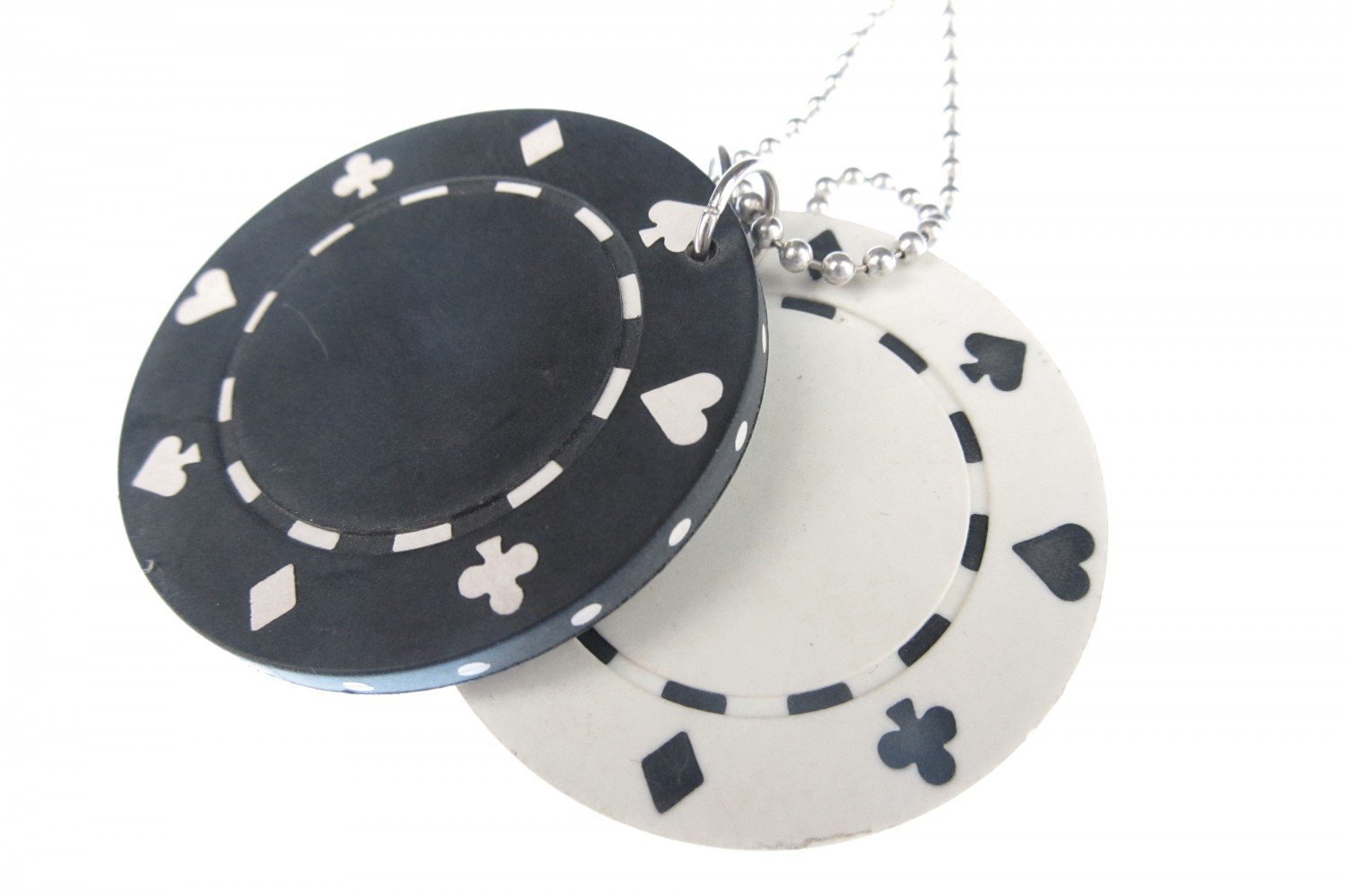 Miniblings Set of 2 Poker Chips Necklace 80Cm Las Vegas Casino Chip Game Gamble
