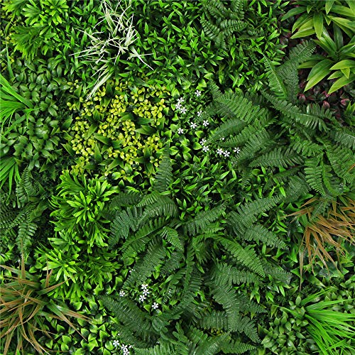 Uland Artificial Greenery Wall Panels, Faux Green Ivy Grass Hedges, Fake Plant Leaves Mats For Outdoor Privacy Covering Indoor Backdrop, Pack Of 1Pc 40"X40" B052 #TOP1