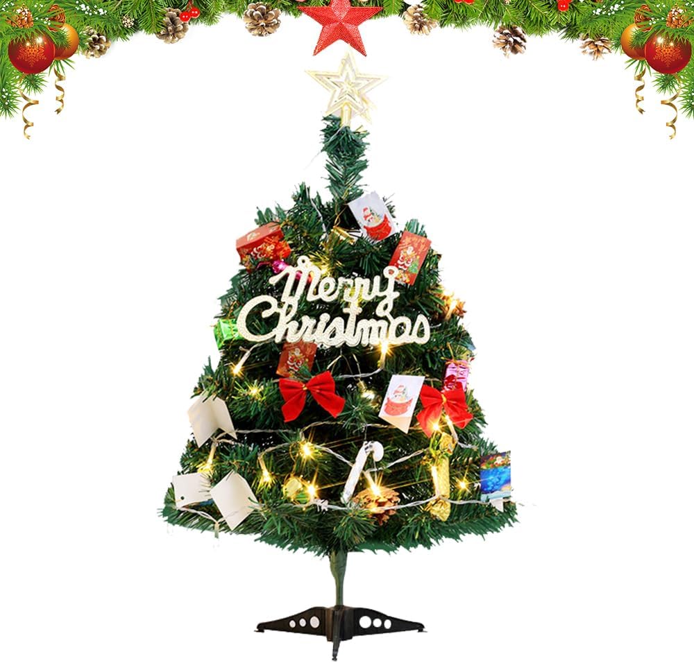 Tabletop Mini Christmas Tree Set 45cm Mini Artificial Christmas Tree