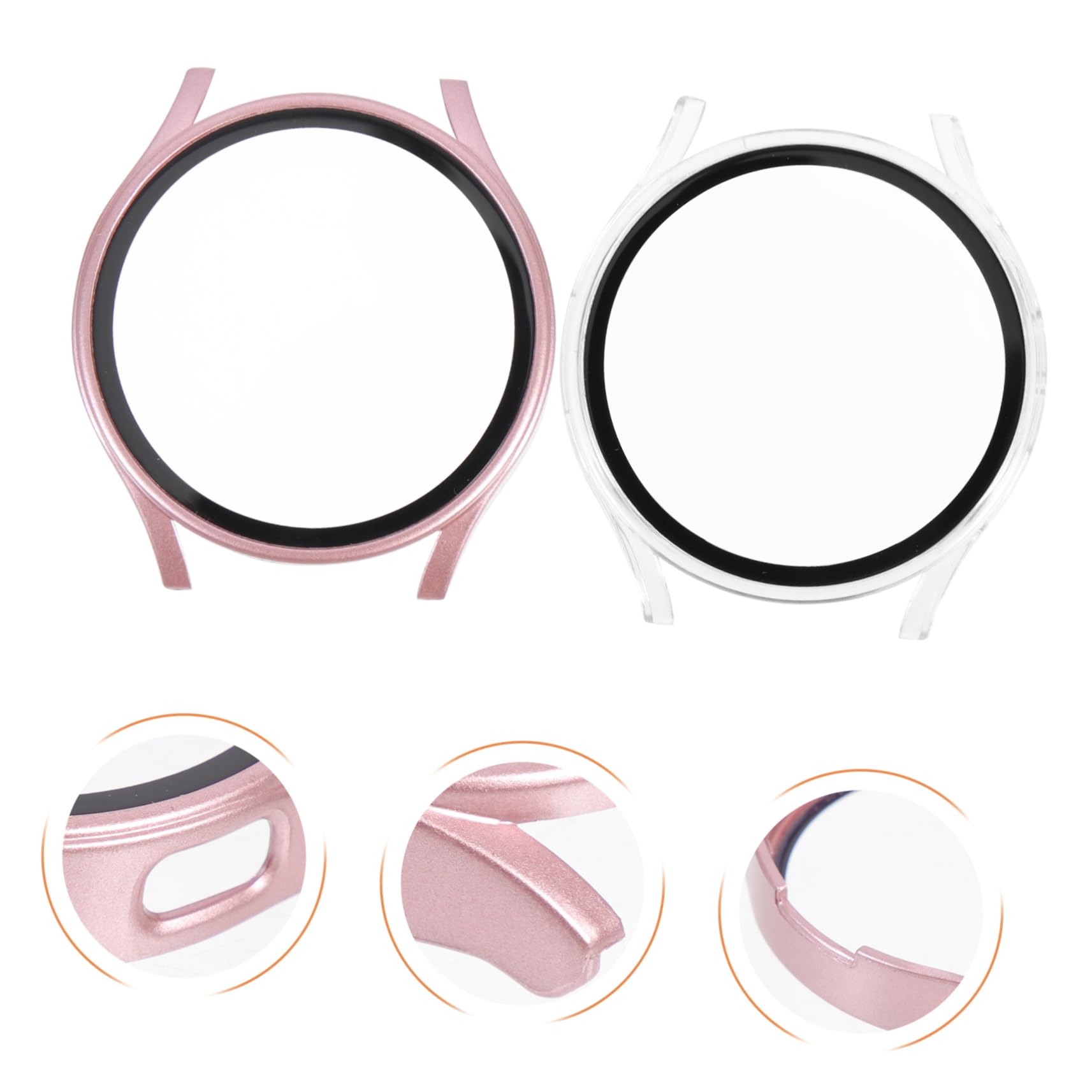 Levemolo Clear Case 2pcs Galaxywatch4 Watches Accessories Watch Active 2 Screen Protector Outdoor Watch Screen Shell Transparent Table Cover Integrated Shell Delicate Tempered Film