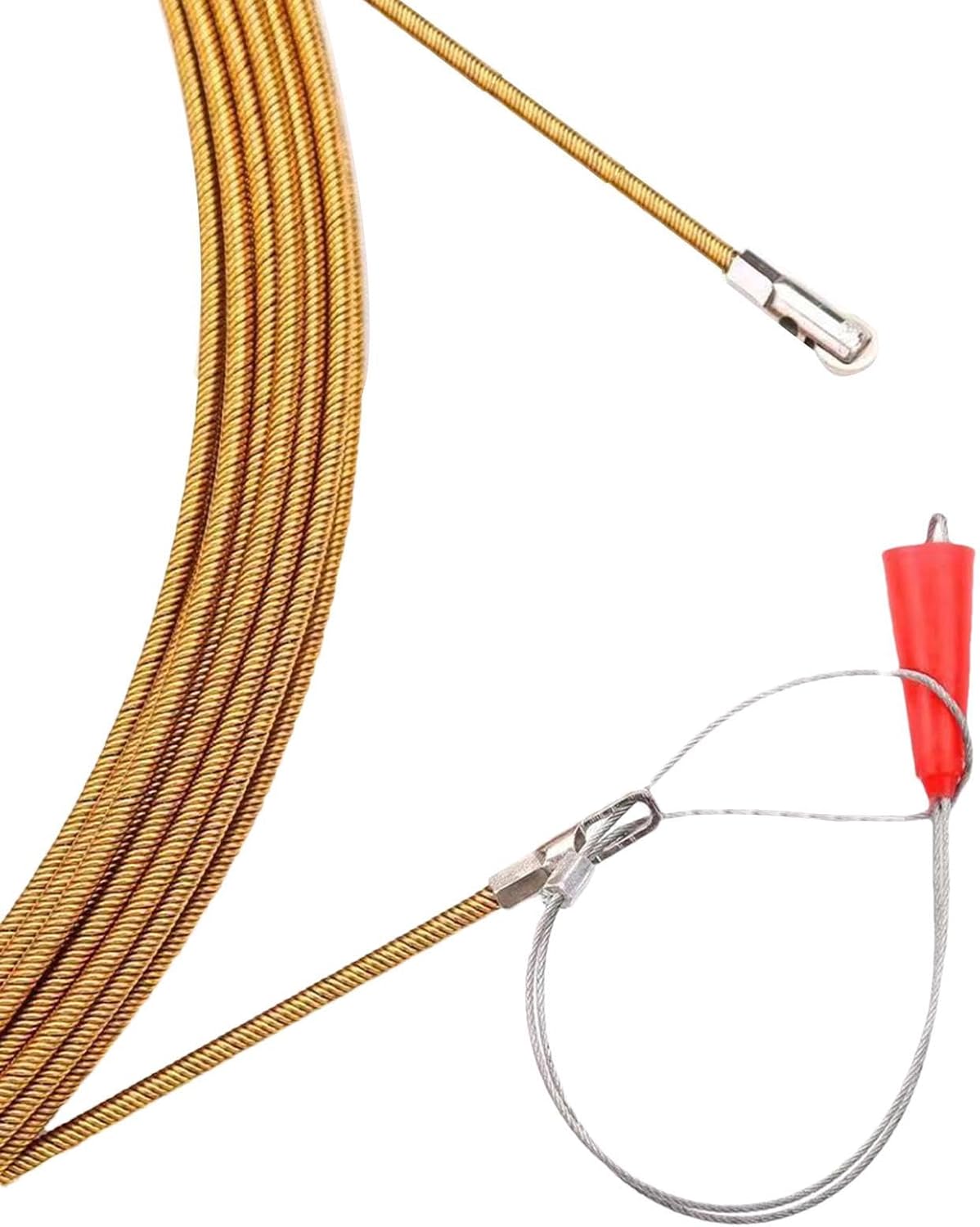 Electrical Spring Wire Threader, Wire Lead Threading Device Tool Fish Tape Fastener Cable Wire Puller Tool for Cable Laying Diameter 4.0mm Electrician Threading Device for Wall Slot