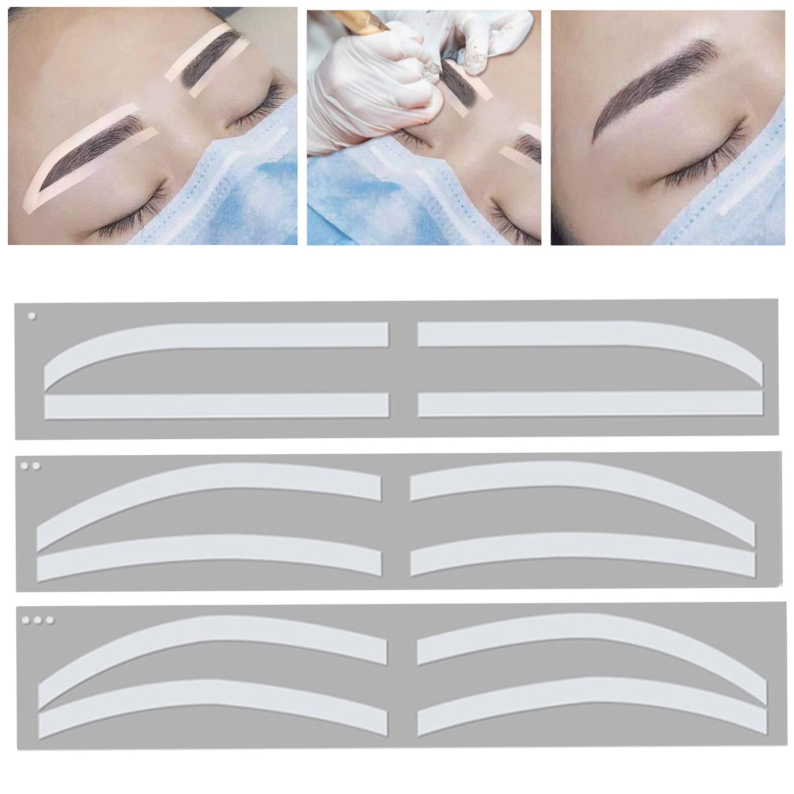 6 Pairs Eyebrow Auxiliary Stickers Disposable Adhesive Eyebrow Template Sticker Female Disposable Adhesive Eyebrow Template Sticker