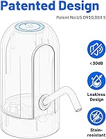 Vista 2 de Dispensador de agua Myvision para botella de 5 galones, bomba de agua eléctrica portátil de carga USB, bomba de jarra de agua potable para el hogar