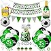 TOLOYE Decoración de Cumpleaños Niños, Fútbol Decoración Fiesta de Cumpleaños con Pancarta Cumpleaños Globo de Látex con Estampado de Fútbol Globos Papel Aluminio para Niños Fiesta Cumpleaños