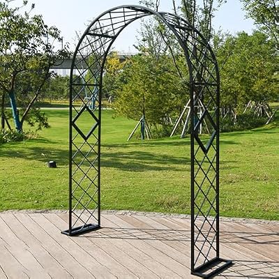 Heavy Duty Garden Arch Trellis, Wide Outdoor Metal Arbor Trellis Arch for Climbing Plants, Sturdy Garden Arbors for Wedding, Ceremony, Party, Lawn Décor