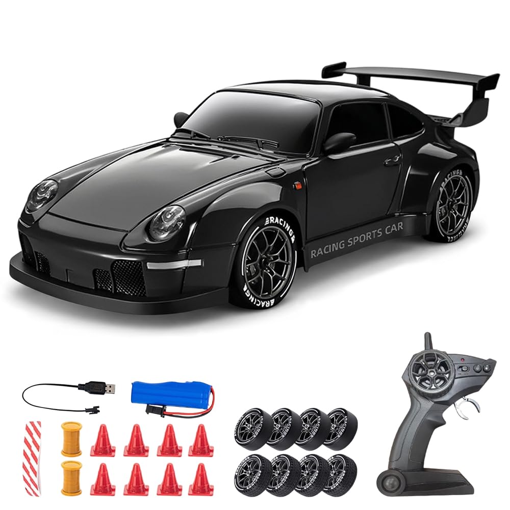 JYQOQH RC Drift Car, 1:24 Scale Remote Control Vehicle with LED Lights