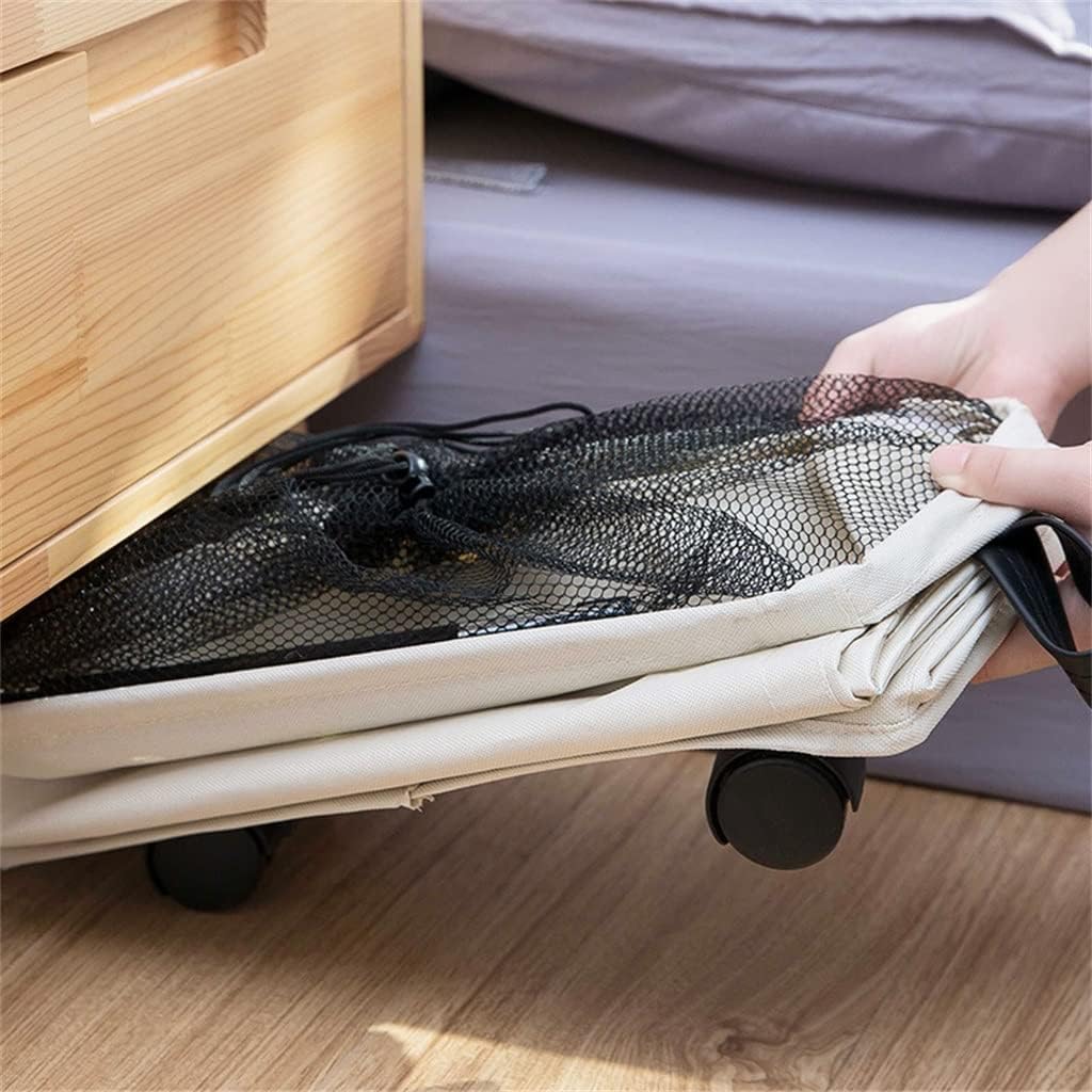 Foldable Storage Basket with Wheels Caster Laundry Basket Collapsible Large Hamper Barrel Dirty Clothes Laundry Bag (Color : A, Size : 3 Grid) (A 1 grid)