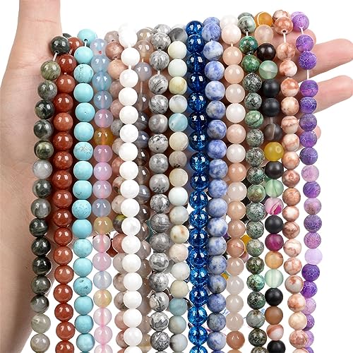 Perles en pierre naturelle pour création de bijoux et bracelets DIY Hamthuit
