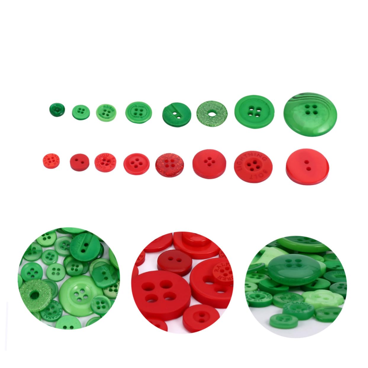 Bottoni in Resina Colorati Misti per Cucito 1320 Pezzi Assortiti