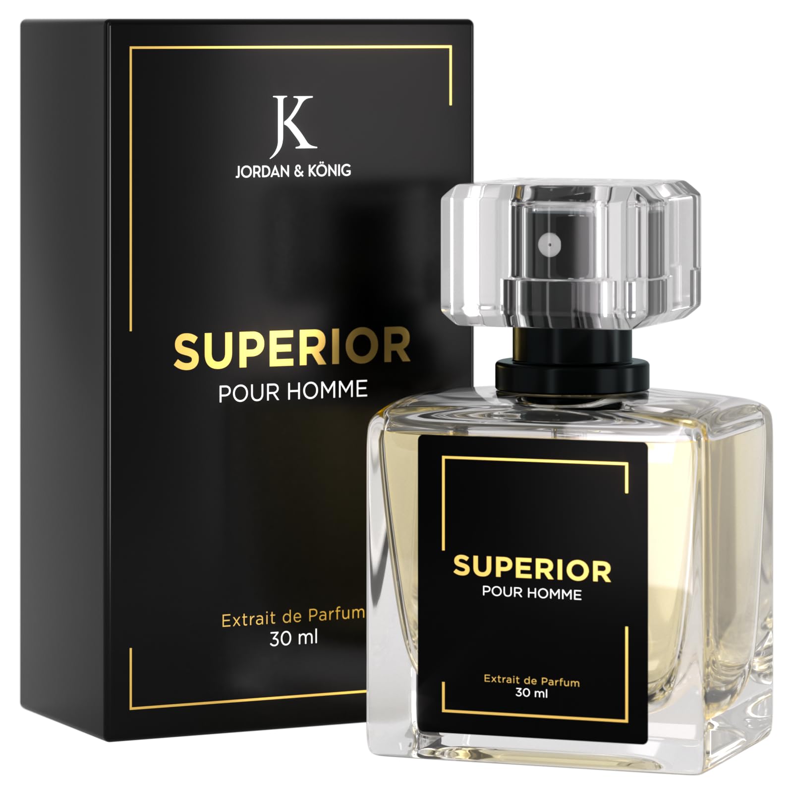 JK Jordan & König Superior Pheromone Parfum Herren, Extrait de Parfum für Männer mit 30% Duftölanteil, Langanhaltend, Würzig, Warm, Sinnlich, Frisch, Ganzjahresduft für Alltag, Büro, Party und Date