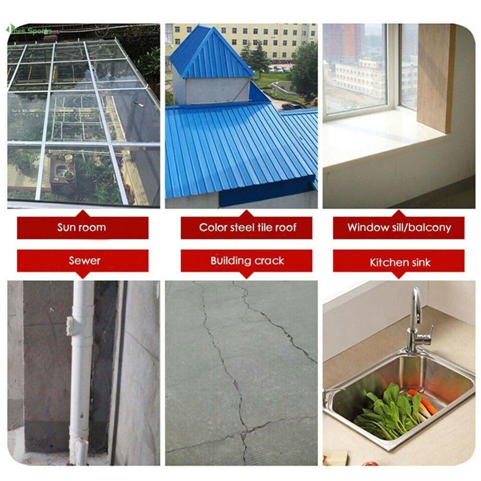 DREAWOO Waterproof Butyl Tape,Roof Leak Repair Aluminum-Foil Fit for Pipe RV Awning Metal