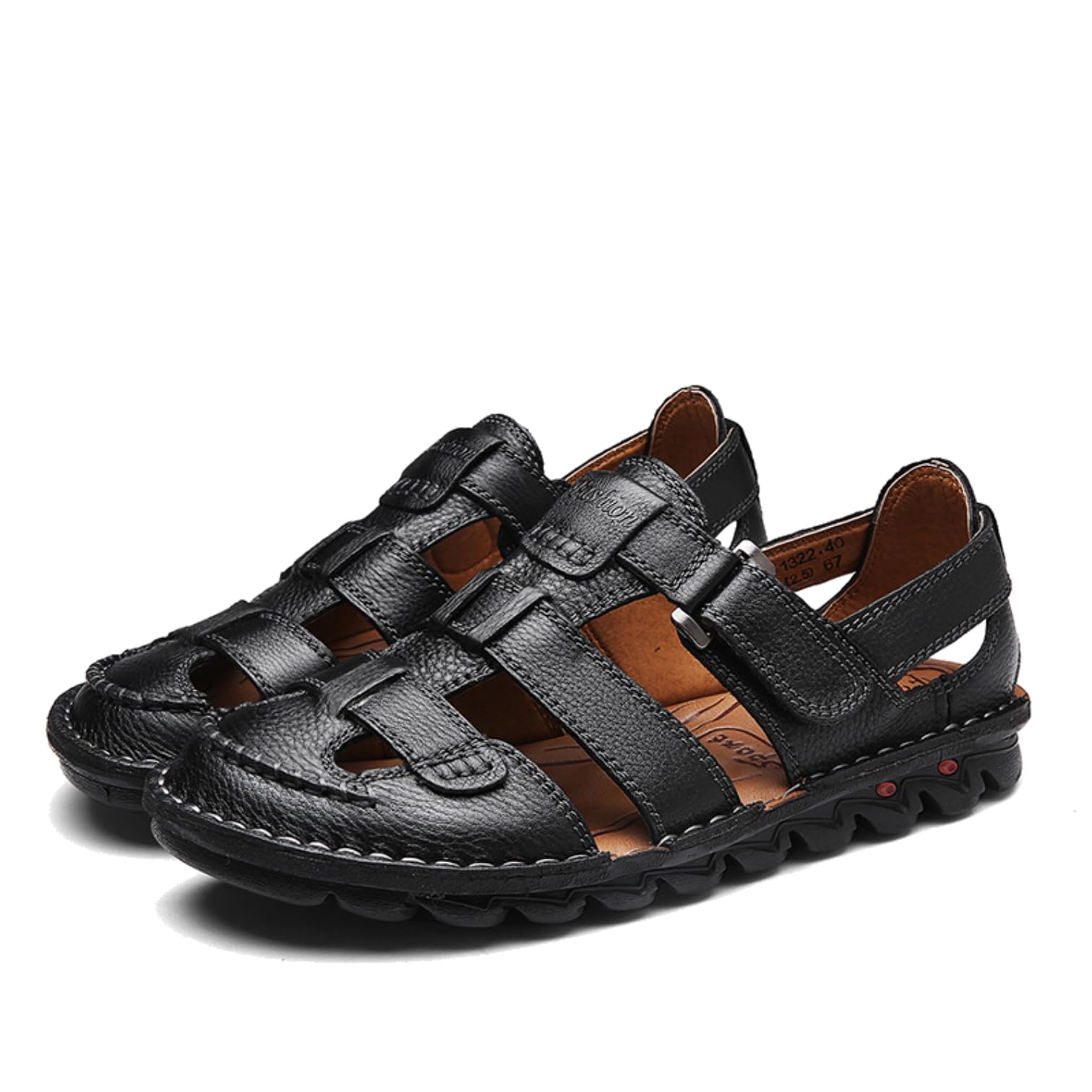 Ziitop Mens Hiking Sandals Closed Toe Athletic Sport Sandals Leather | INDIA - View #12
