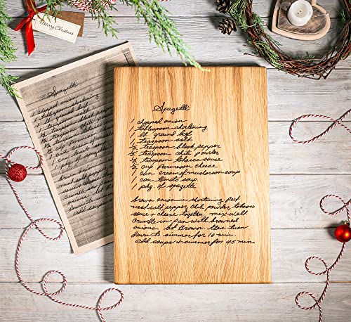 Tabla de Cortar Personalizada con Receta Familiar - Regalo para Boda, Aniversario, Navidad, Despedida de Soltera, Inauguración de Hogar y Otras Celebraciones - Tabla de Madera Grabada para Padres, Familia y Amigos miniatura 2