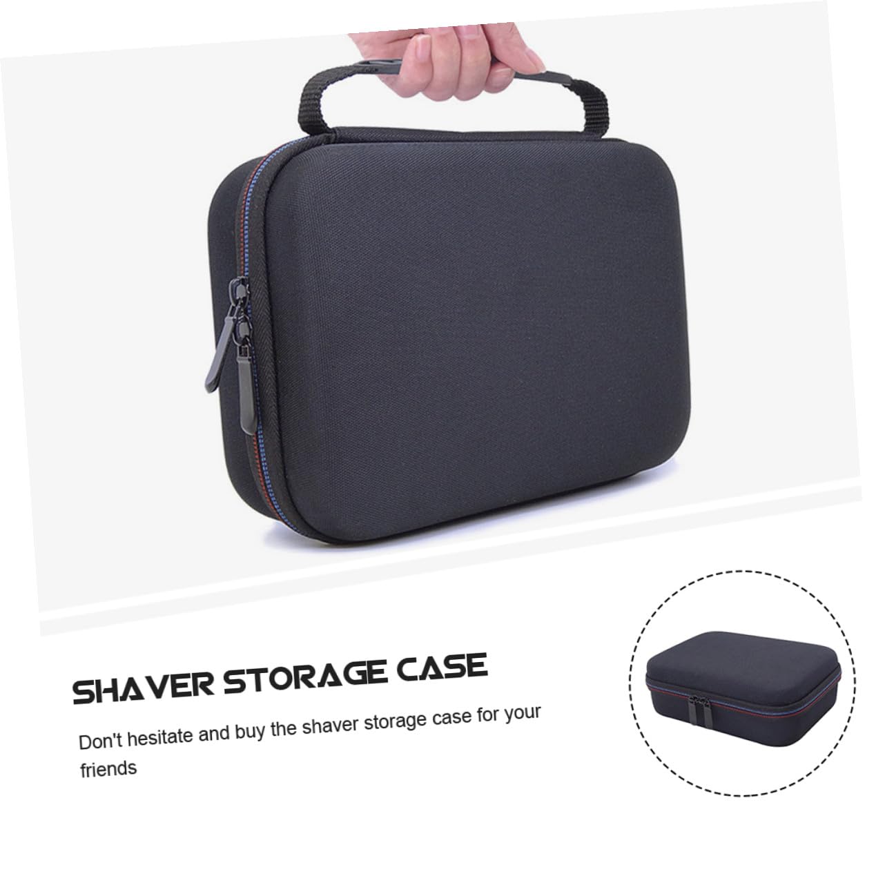 FRCOLOR 4pezzi Custodia Protettiva Per Rasoio Da Viaggio Borsa Da Trasporto Shockproof Per Rasoio Elettrico e Accessori Maschili Per Viaggi e Weekend