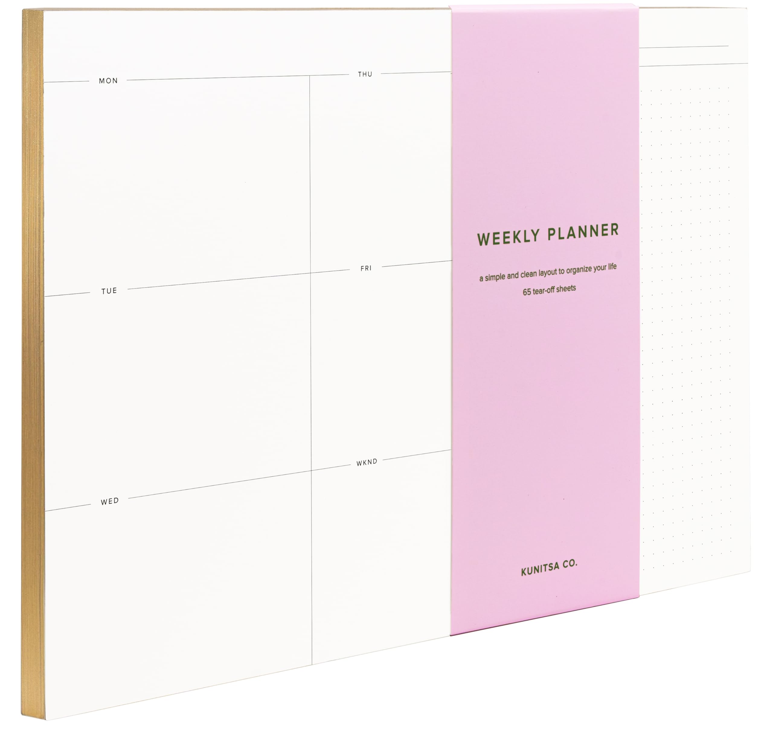 Weekly To-Do List Notepad โ Desk Pad for Work and Study, Gold, 11.7x8.3 Inches โ image 1