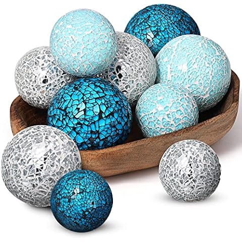Jetec 18-Piece Mosaic Glass Balls Set Cover