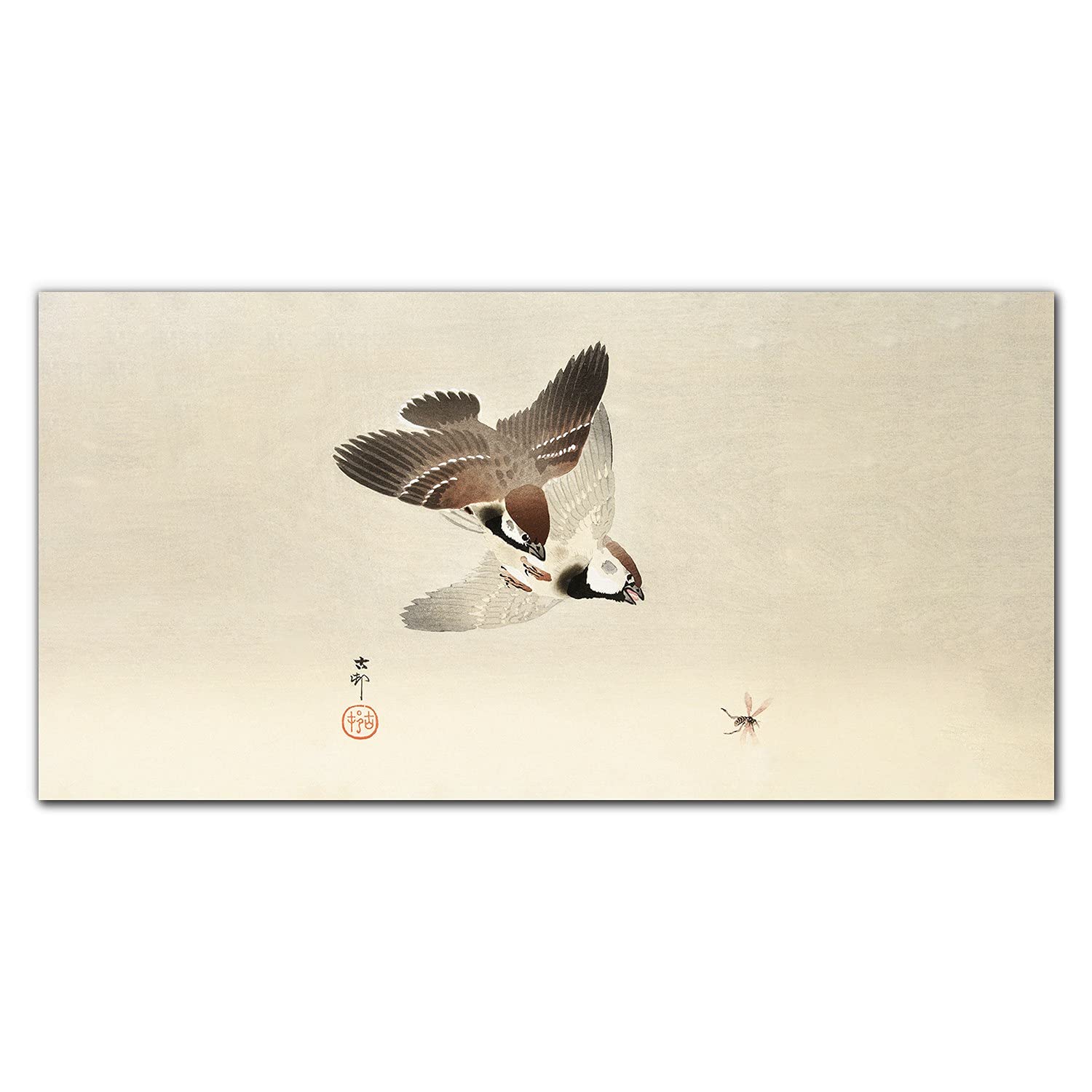 Crédence de cuisine en verre trempé Coloray 140x70 finition premium motif oiseaux