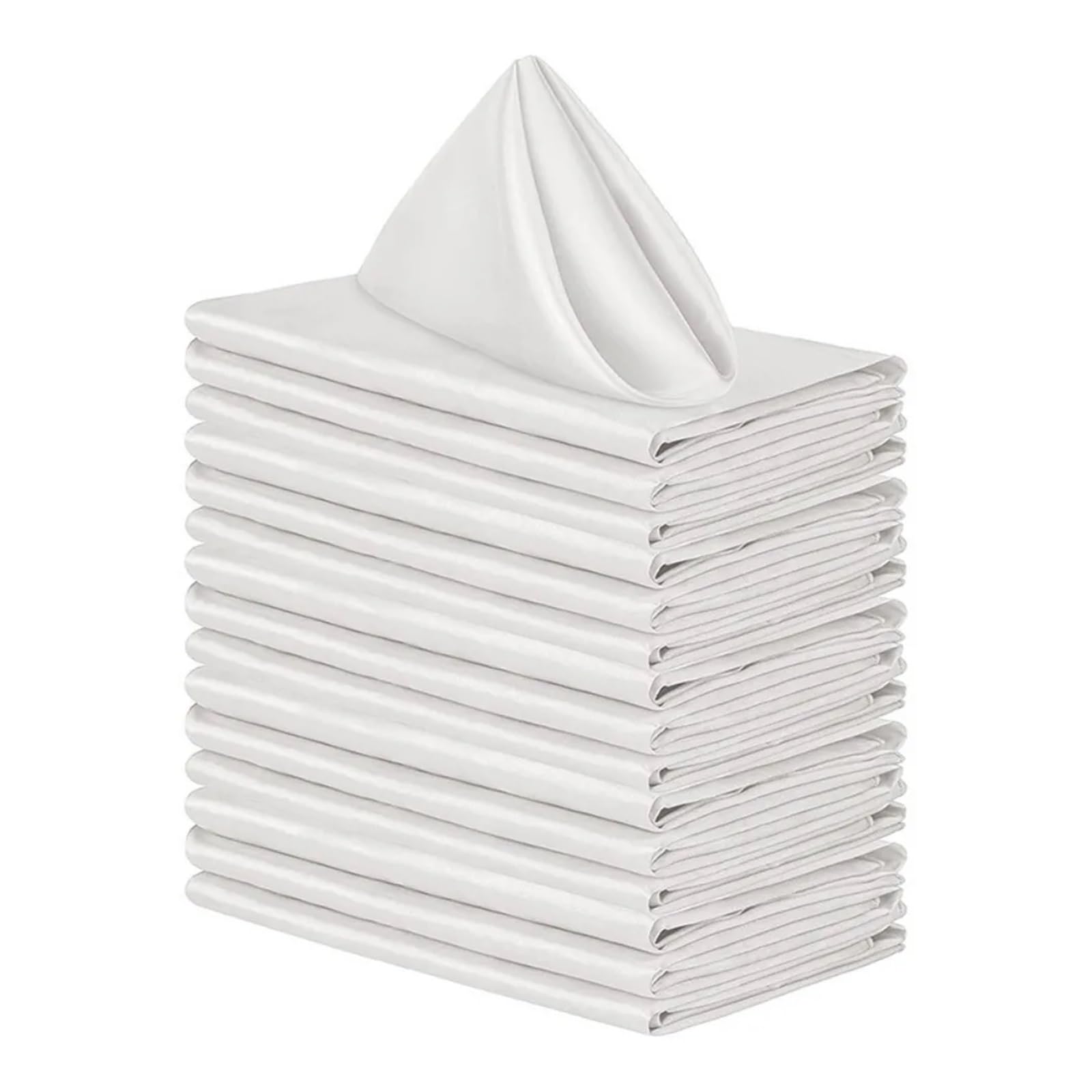 Satin Dinner Napkins 10pcs 30x30cm Satin Napkin Soft Washable Dinner Napkins Reusable Table Event(Color 12)
