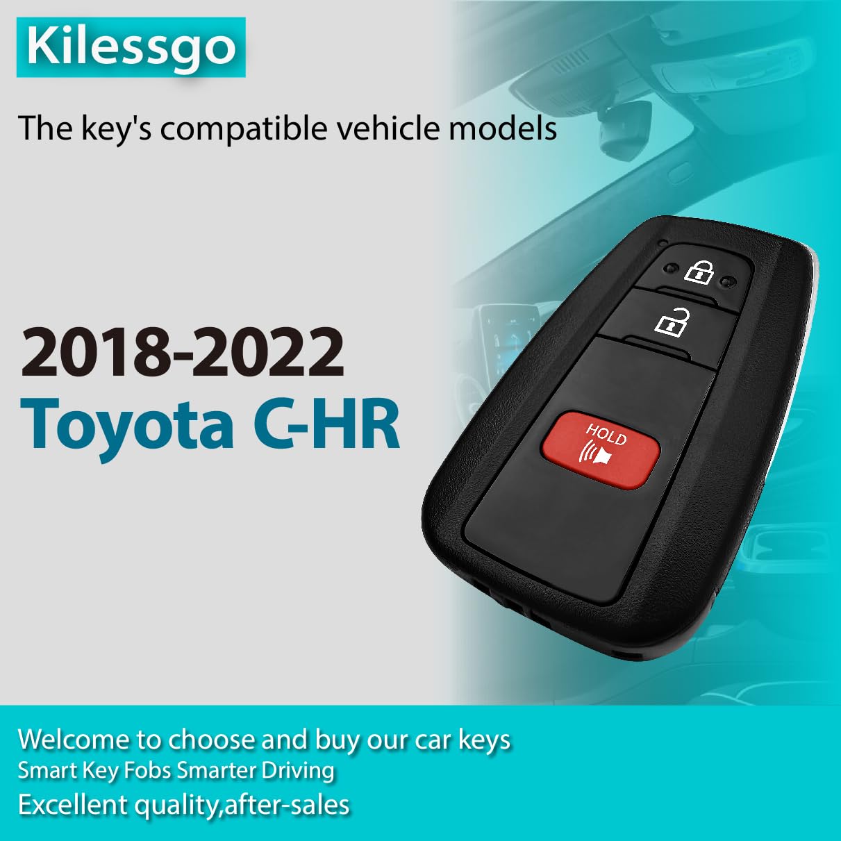 Convient pour Toyota C-HR GNE 0010 Board 2018 2019 2020 2021 2022 MOZBR1ET 315 MHz 3 boutons