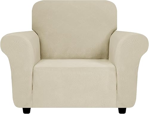 Miniatura 7 de ZNSAYOTX Funda súper elástica para silla (31-46 pulgadas), fundas de sofá a rayas para sala de estar, aptas para perros y mascotas, protector