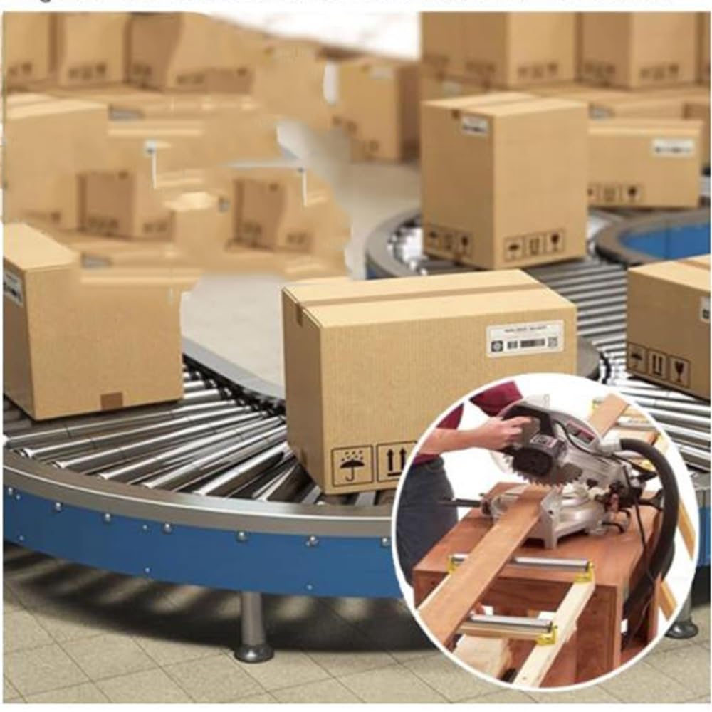 Kommerzielle Schwerkraft-Rollenbahn, nicht motorisierte Gleitrollen für Lager- und Holzbearbeitung, 3,8 cm Durchmesser x 750 mm Länge, 38 mm x 800 mm, 2 Stück