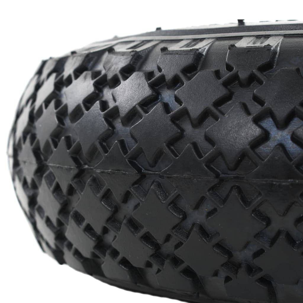 2 ruedas de goma para carretillas, 2 unidades, 3,00-4, 245 x 82 mm, neumáticos neumáticos, llantas de plástico, 100 kg, ruedas de repuesto para carretillas, carretillas, taller, construcción