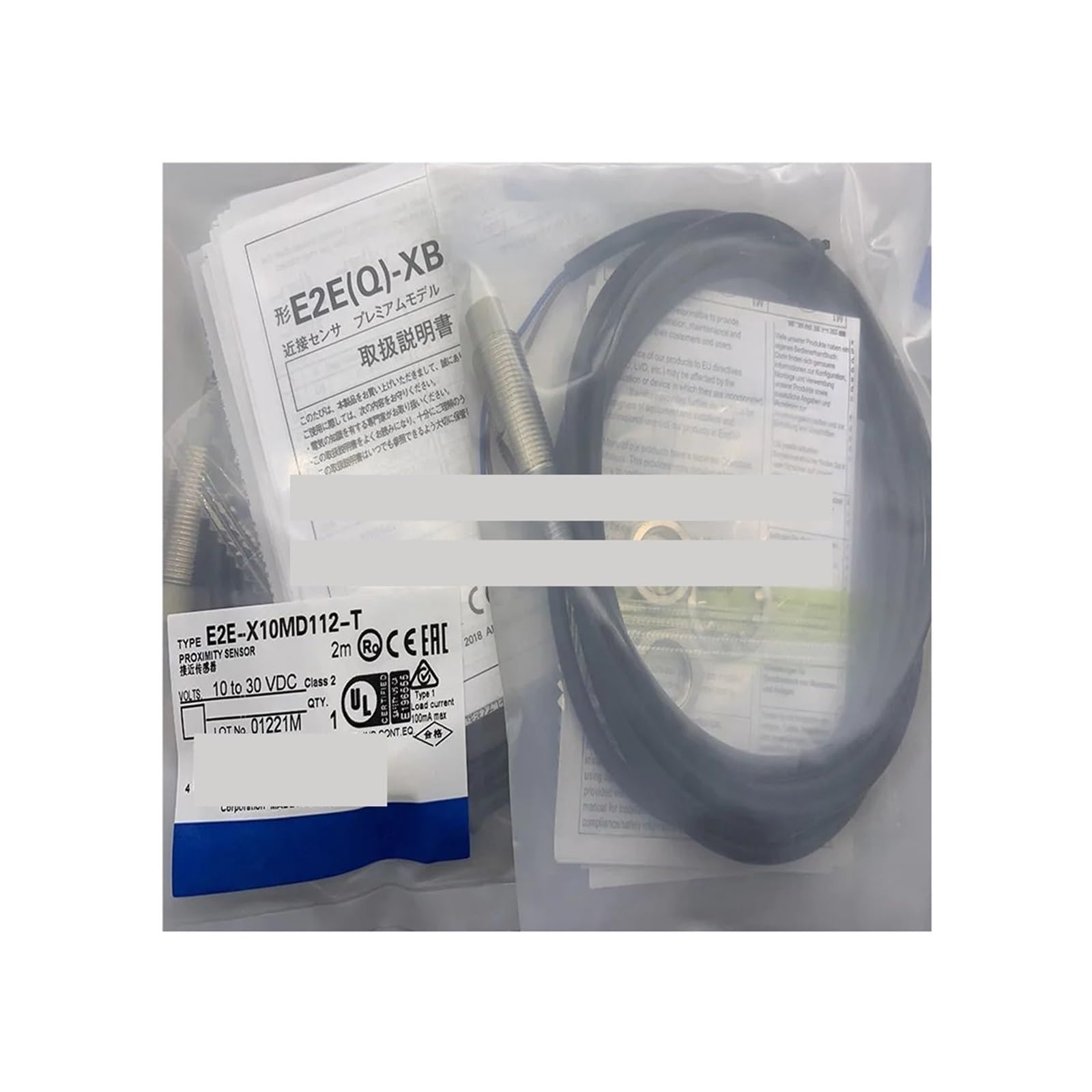 Capteur de proximité E2E-X10MD212-T étanche pour environnement d'usine humide