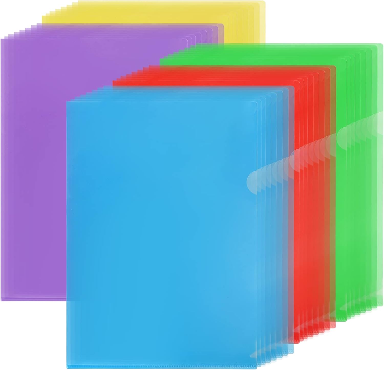 Fasmov Clear Document Folder Project Pockets,Letter Size,Set of 20 in 5