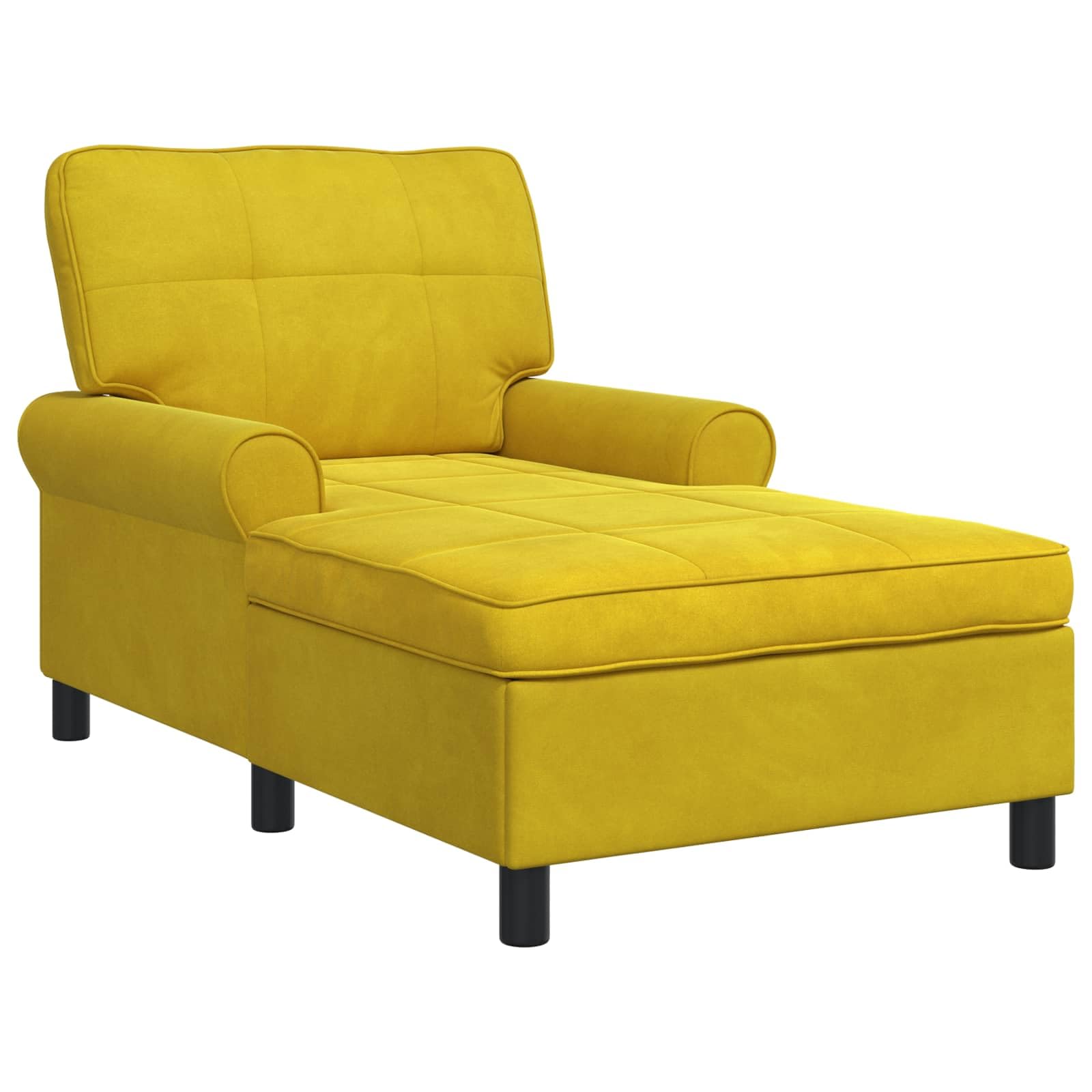 vidaXL Sillón reclinable Amarillo 91 x 157 x 91 cm Terciopelo