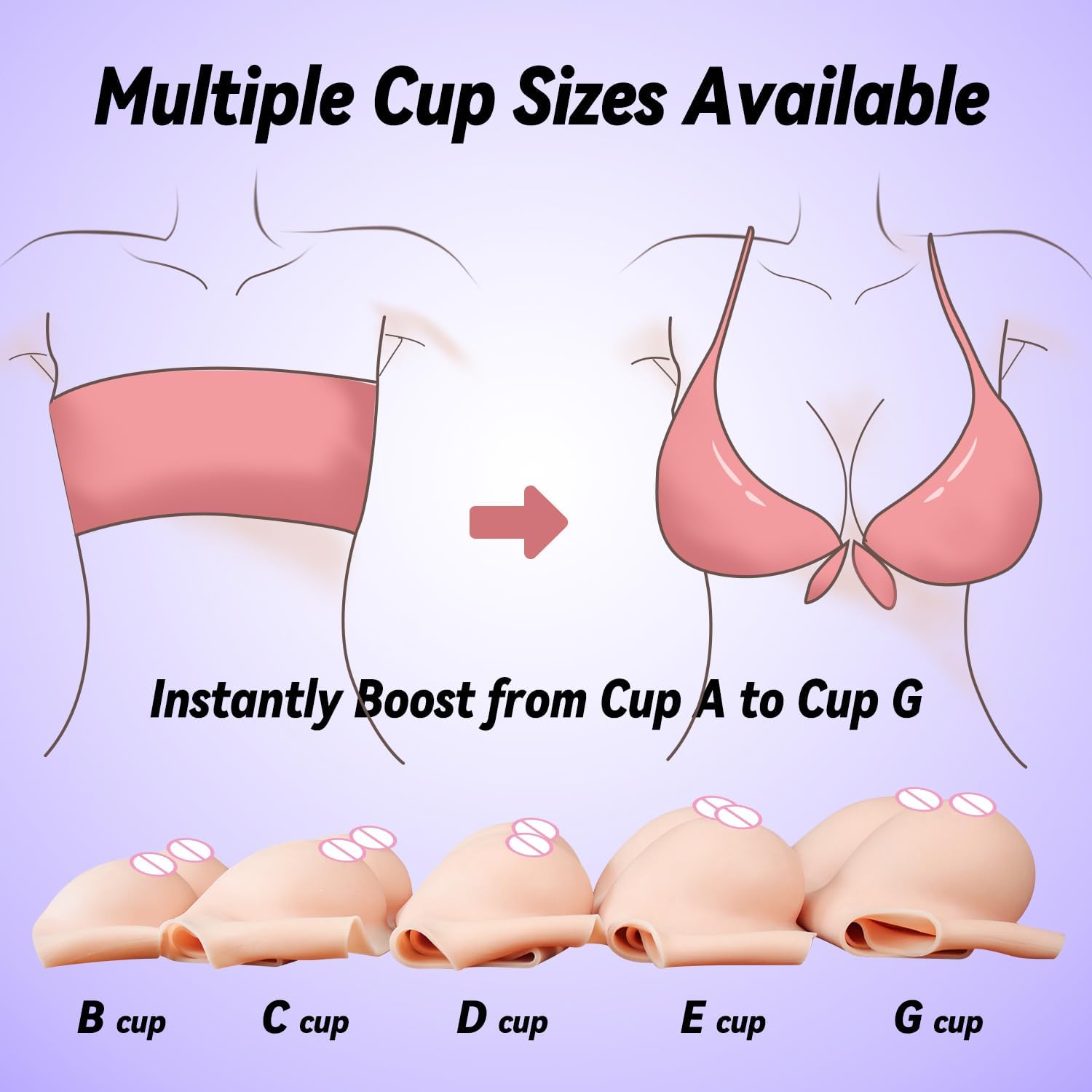 Fake Boobs Silicone Breast Plate Fake Boobs False Breasts for Crossdresser Transgender Cosplay
