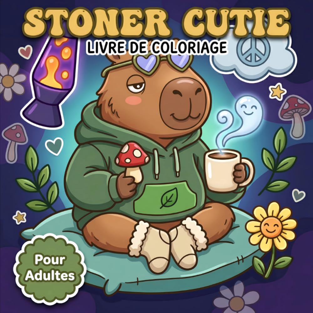 Livre De Coloriage Stoner Cutie Pour Adultes: Une Collection Joyeuse Aux Personnages Trippy Tout En Douceur Entre Fantaisie Visuelle Évasion Tranquille Et Créativité