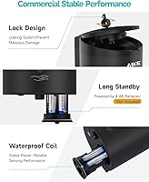 Vista 6 de AIKE Wall Mount Automatic Foam Soap Dispenser 25 OZ Commercial Large Capacity Stainless Steel Model AK1205FA(Matte Black)