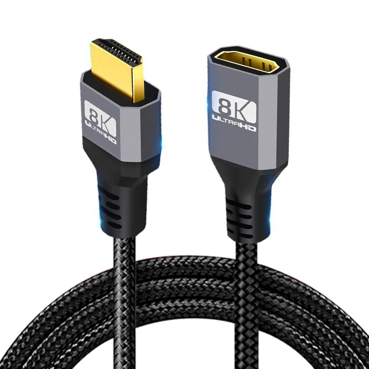 NFHK Cavo Di Prolunga HDMI 2.1: Connettiti In 8K Senza Pensieri (30 Cm, Maschio-femmina)