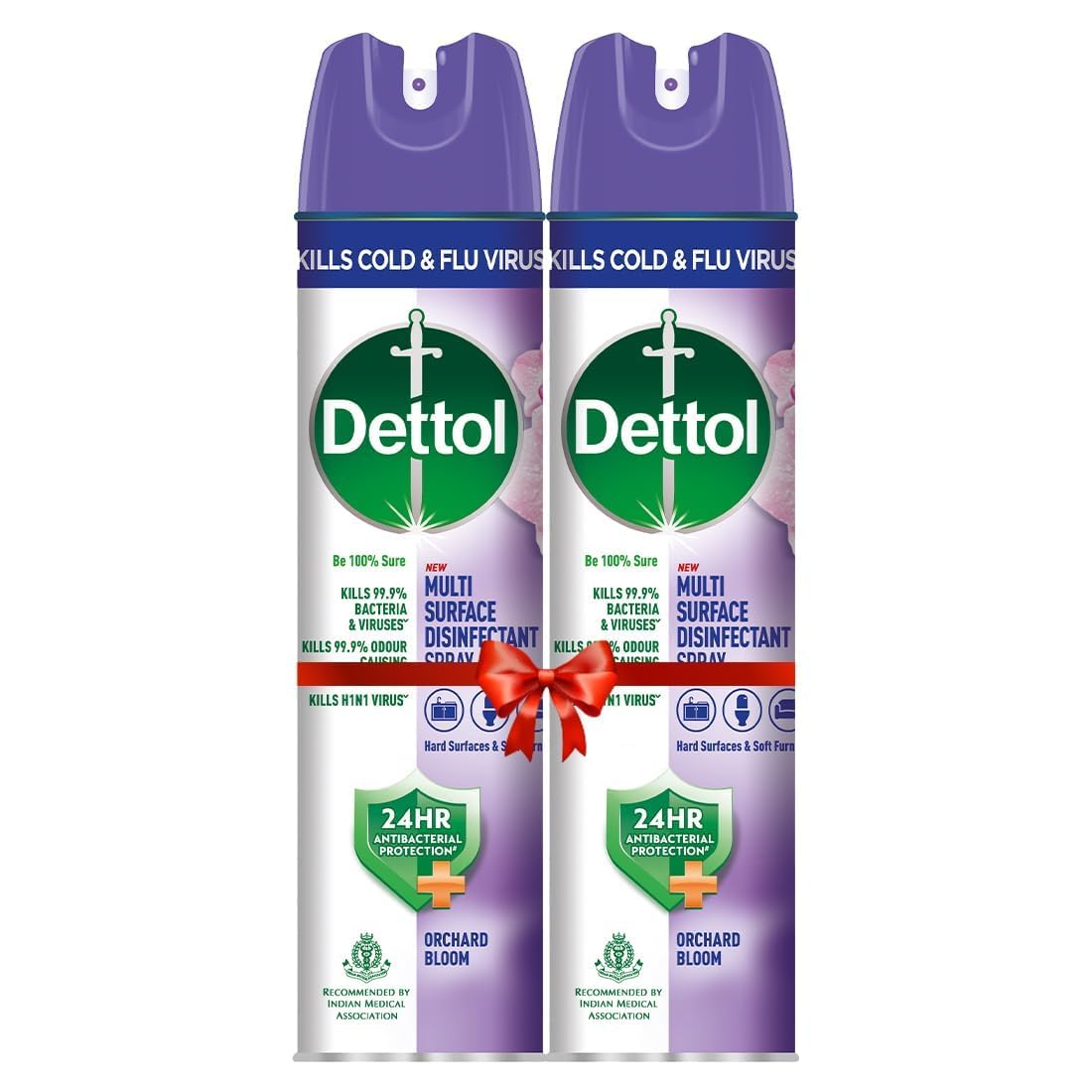 Dettol Multi-Surface Disinfectant Sanitizer Spray Bottle, 225ml - Pack of 2 (Orchard Bloom)-image-22