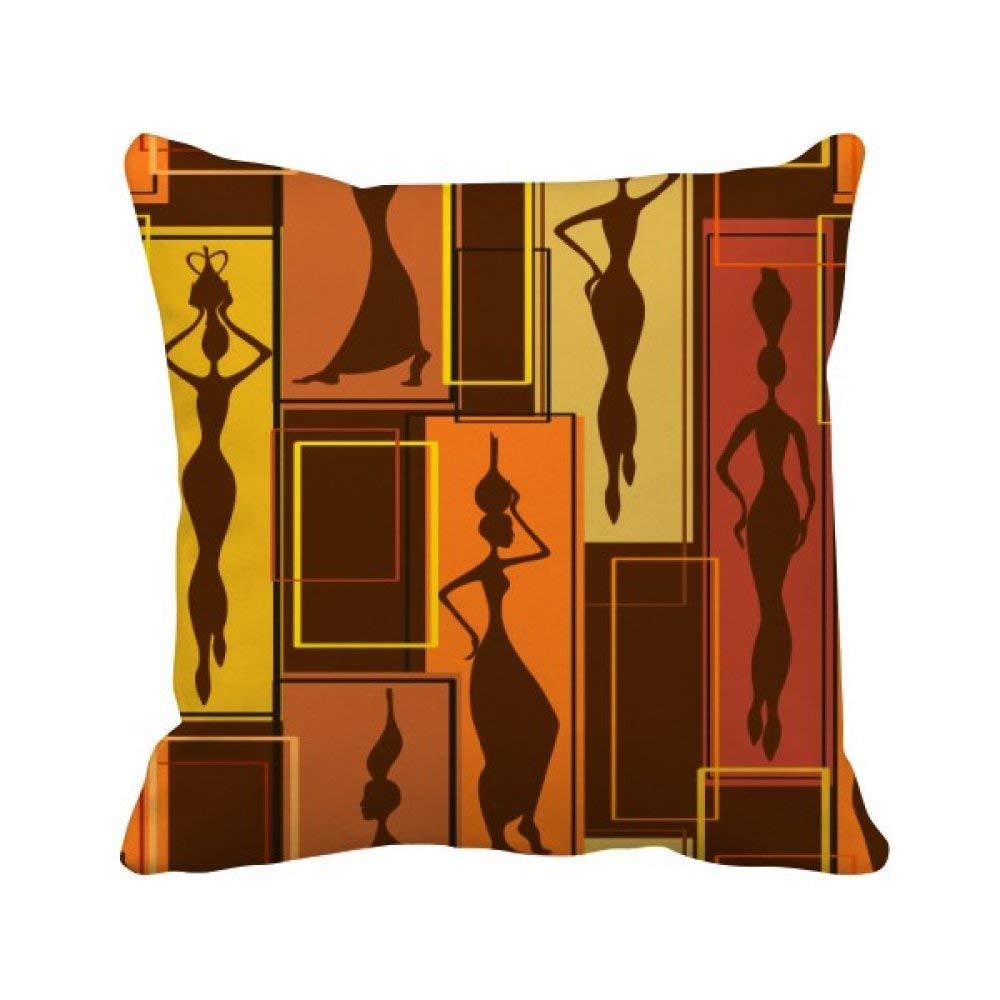 Coussin femme noire art abstrait pour canapé terne