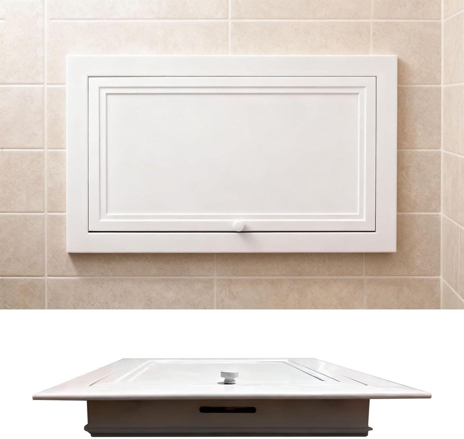 Cucce One Color Pipe Inspection Hatch Access Panel Bathroom Plumbing Access Hatch Cover, No Drilling Rv/Attic Electric Cord Inspection Hole(15X15cm/6X6in)