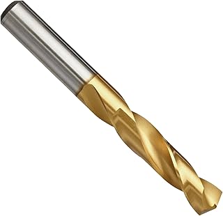 YG-1 D4146 High Speed Steel Screw Machine Drill Bit, TiN Finish, Straight Shank, Slow Spiral, 135 Degree, 7/32