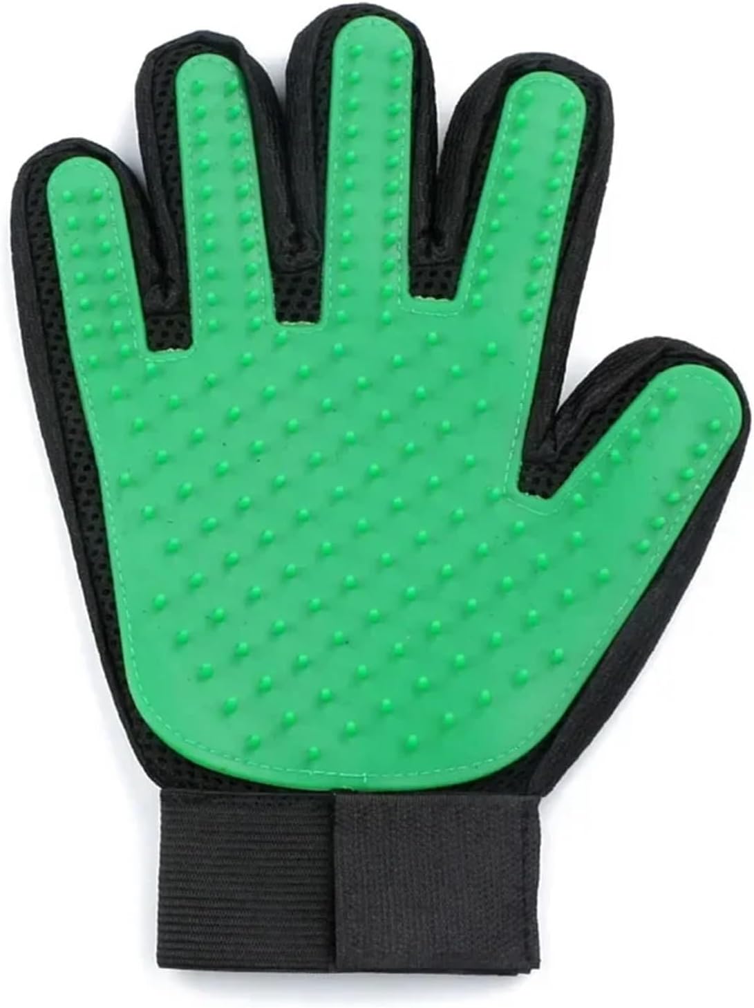Silicone Pet Grooming Gloves Cats Brush and Comb to Bath Dogs Cleaning for Dog Animal Use Supplies(A Pair of Green)